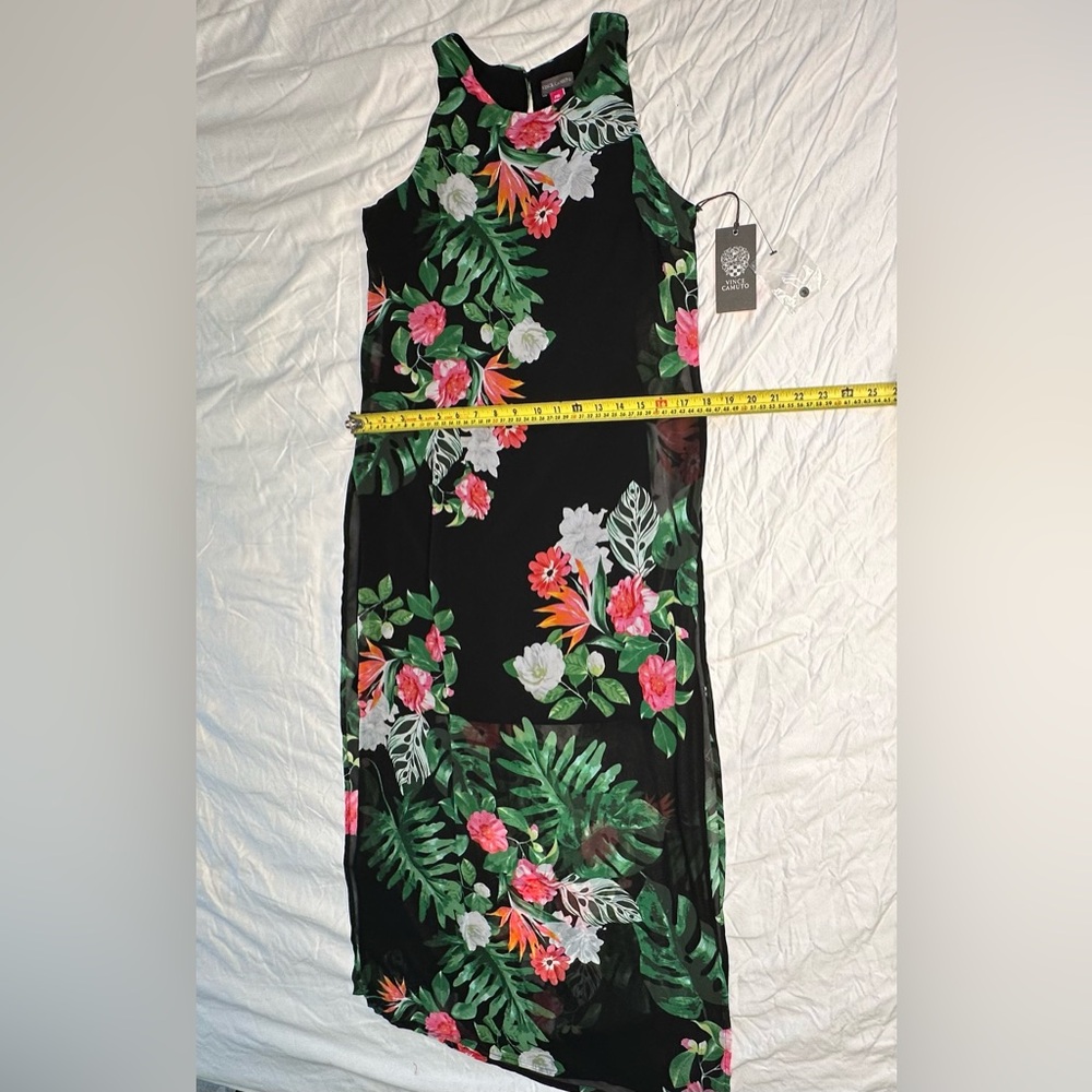 Floral Sheer Overlay Maxi Dress PXS Havana Rich Black Autumn Wedding Guest NWT - Picture 11 of 13